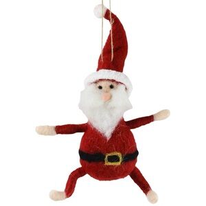 Warrior 2 Pose Yoga Santa Ornament